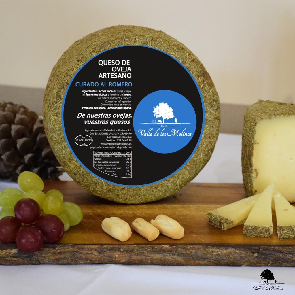 QUESO CURADO CON ROMERO PAGO VALLE DE LOS MOLINOS