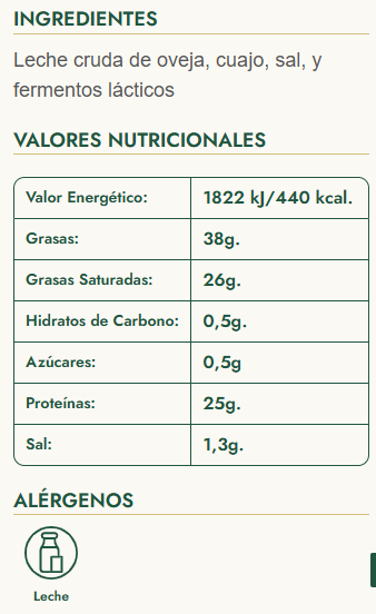 QUESO SEMICURADO ARTESANO PAGO VALLE DE LOS MOLINOS