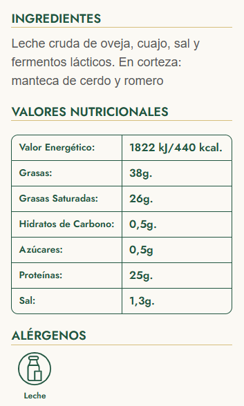 Mini Queso de Oveja al Romero Artesano