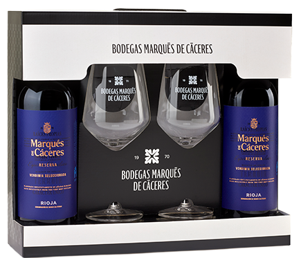 Marqués de Cáceres (Estuche de Regalo + 2 Copas) - 2019/2020
